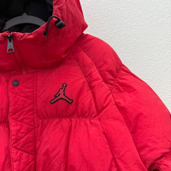 Nike Air Jordan Red Essential Puffer Jacket Coat DQ7348-612 Mens size Large - Picture 3 of 11